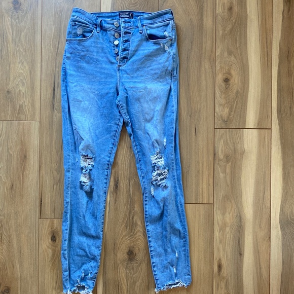 Abercrombie & Fitch Denim - Abercrombie & Fitch High Rise Super Skinny Ankle Jeans